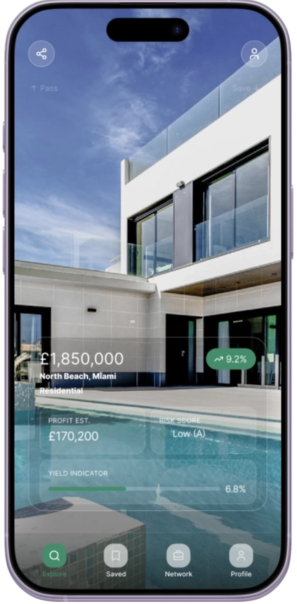 Swipe to discover app screen